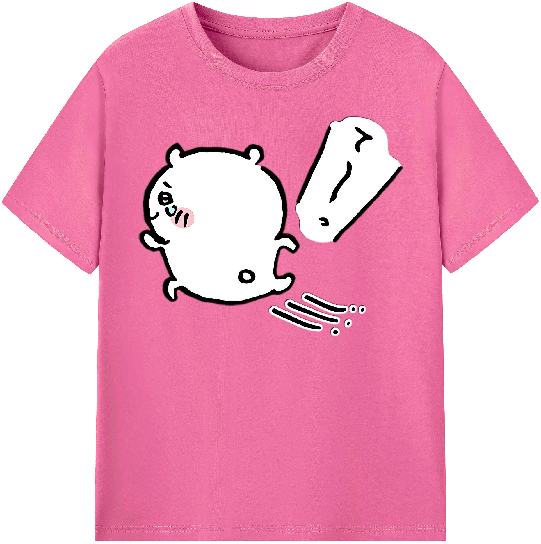 （画像用） ちいかわ ちいかわ Chii-kawa chiikawa レディースカジュアルプリントTシャツ（綿100％）